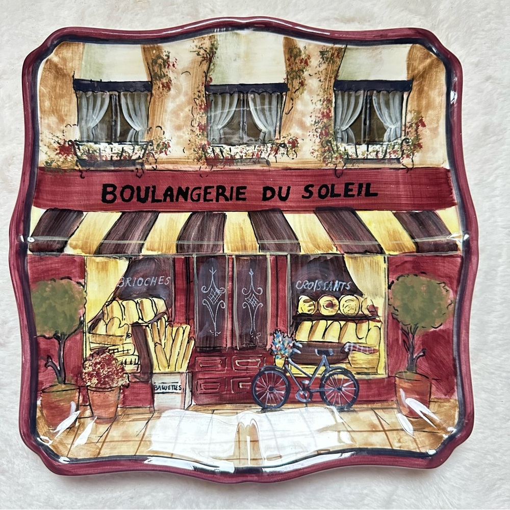 Kate McCrostie “Boulangerie Du Soleil” 8.5"
Ceramic Square Plate